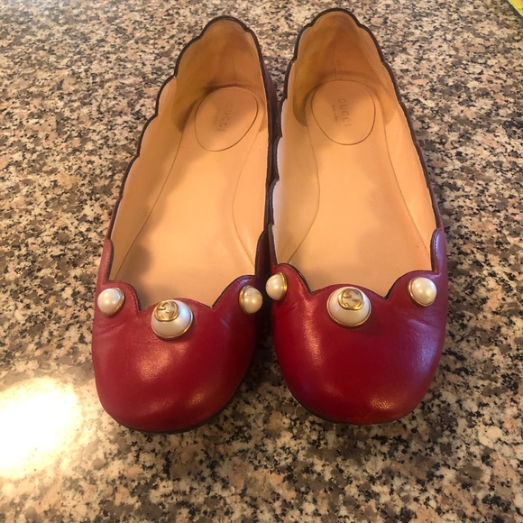 🌺 Gucci ‘Willow’ ballet flat hibiscus red 🌺 - Picture 5 of 9